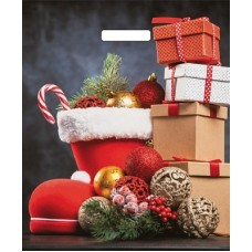 Пакет выр. 38х45+3 (60) НГ Гора подарков, глянец (25/500) Арт 