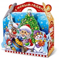 Коробка д/конфет 1,3-1,6 "Друзья" р-р 230х120х165/250 (1/125) 